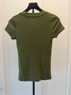 a new day Olive Short Sleeve Ribbed Tee XS #355